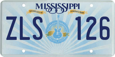 MS license plate ZLS126