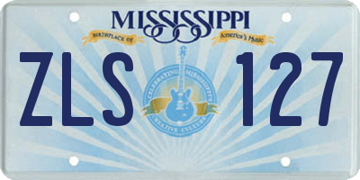 MS license plate ZLS127
