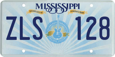 MS license plate ZLS128