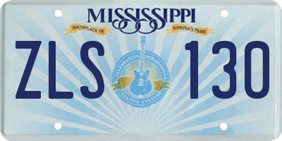 MS license plate ZLS130