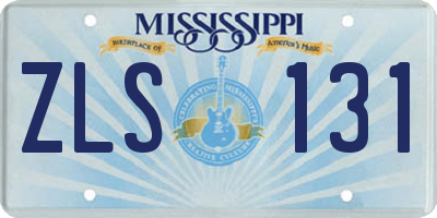 MS license plate ZLS131