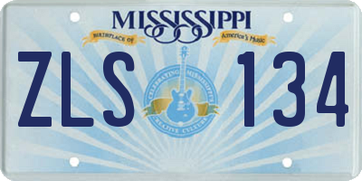 MS license plate ZLS134