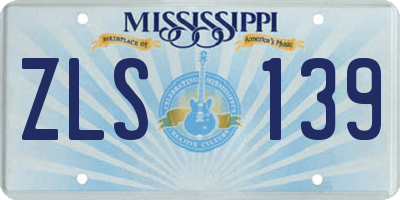 MS license plate ZLS139
