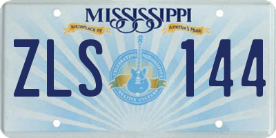 MS license plate ZLS144