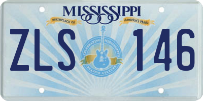 MS license plate ZLS146