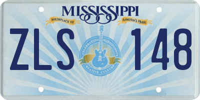 MS license plate ZLS148