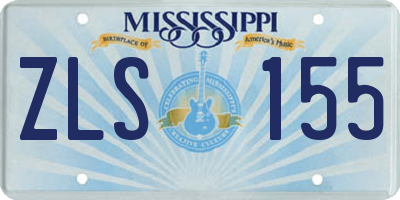 MS license plate ZLS155