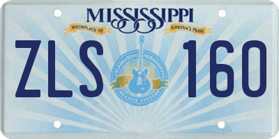 MS license plate ZLS160