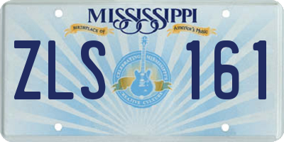 MS license plate ZLS161