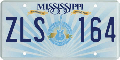 MS license plate ZLS164