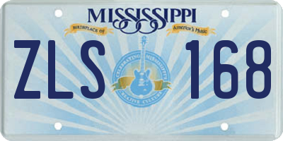 MS license plate ZLS168