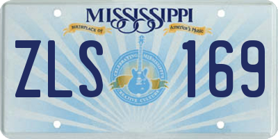 MS license plate ZLS169