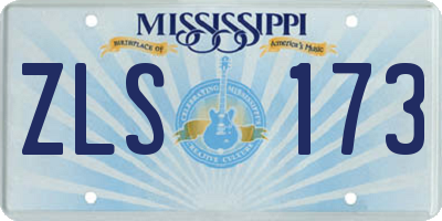 MS license plate ZLS173