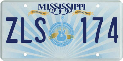 MS license plate ZLS174