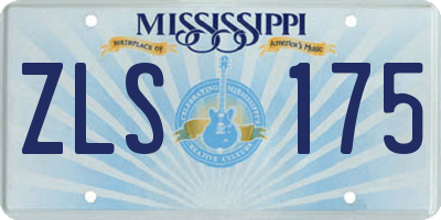 MS license plate ZLS175