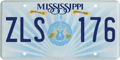 MS license plate ZLS176