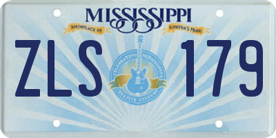MS license plate ZLS179