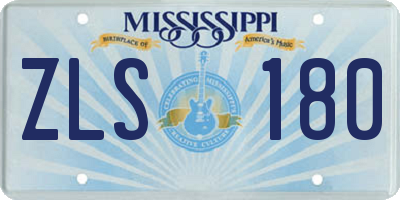 MS license plate ZLS180