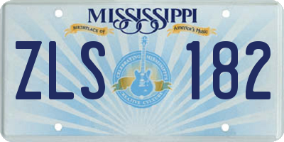 MS license plate ZLS182