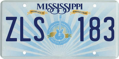 MS license plate ZLS183