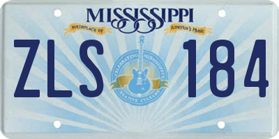 MS license plate ZLS184