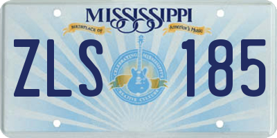 MS license plate ZLS185