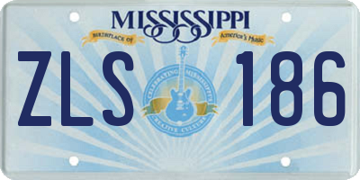 MS license plate ZLS186