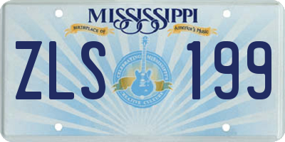 MS license plate ZLS199