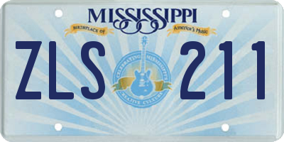 MS license plate ZLS211