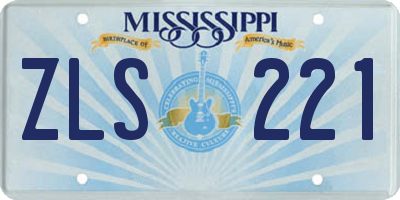 MS license plate ZLS221