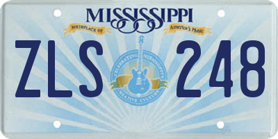MS license plate ZLS248