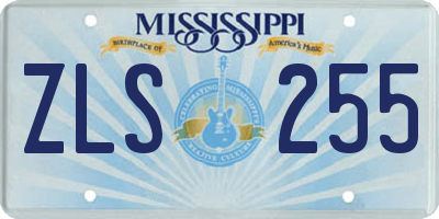 MS license plate ZLS255