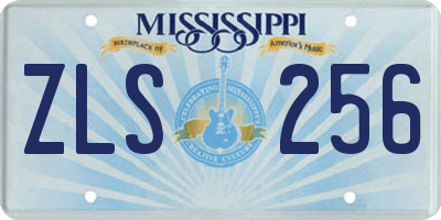 MS license plate ZLS256