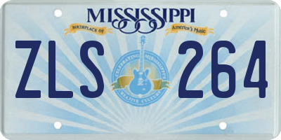 MS license plate ZLS264