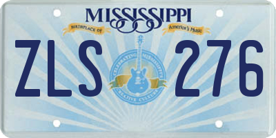 MS license plate ZLS276