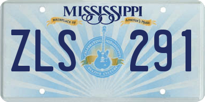 MS license plate ZLS291
