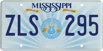 MS license plate ZLS295