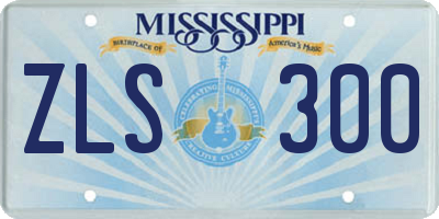 MS license plate ZLS300