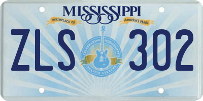 MS license plate ZLS302