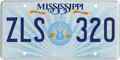MS license plate ZLS320