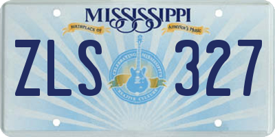 MS license plate ZLS327