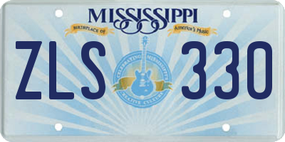 MS license plate ZLS330