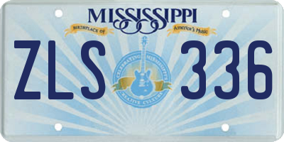 MS license plate ZLS336