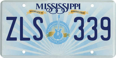 MS license plate ZLS339
