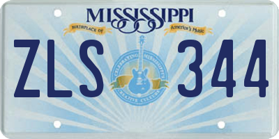 MS license plate ZLS344