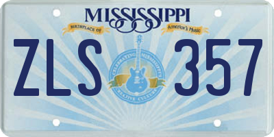 MS license plate ZLS357