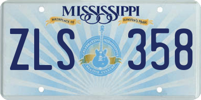 MS license plate ZLS358