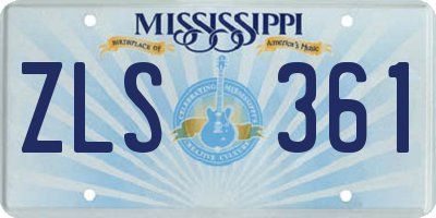 MS license plate ZLS361