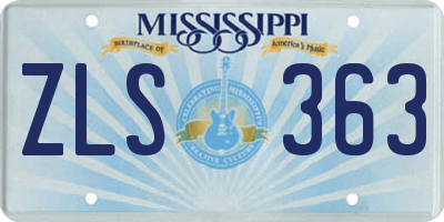 MS license plate ZLS363