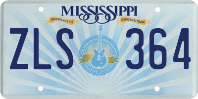 MS license plate ZLS364